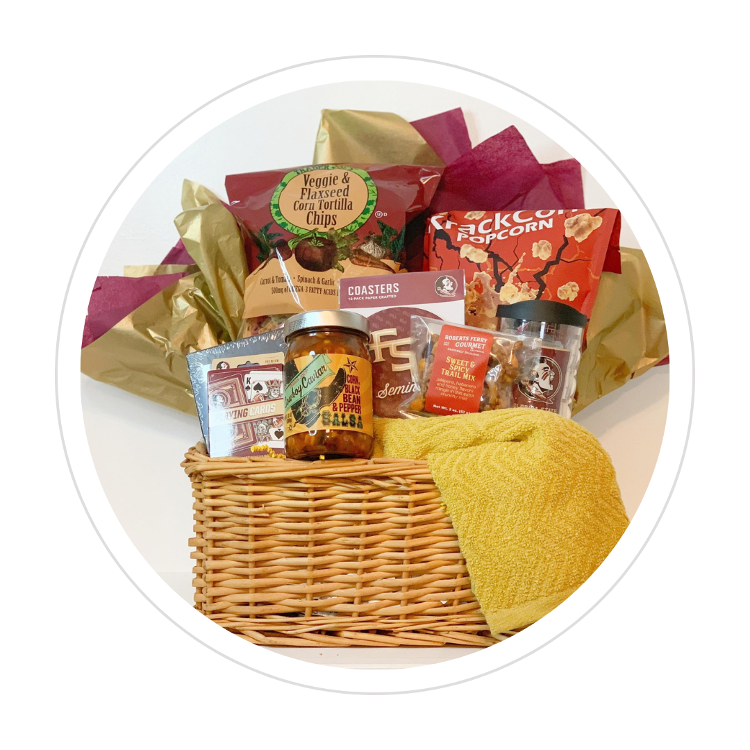 sports themed gift basket